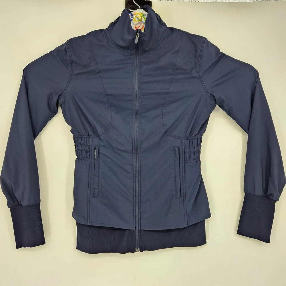 Lululemon Sights Seen Jacket Womens Sz 6 Full Zip Blue Casual Lightweight